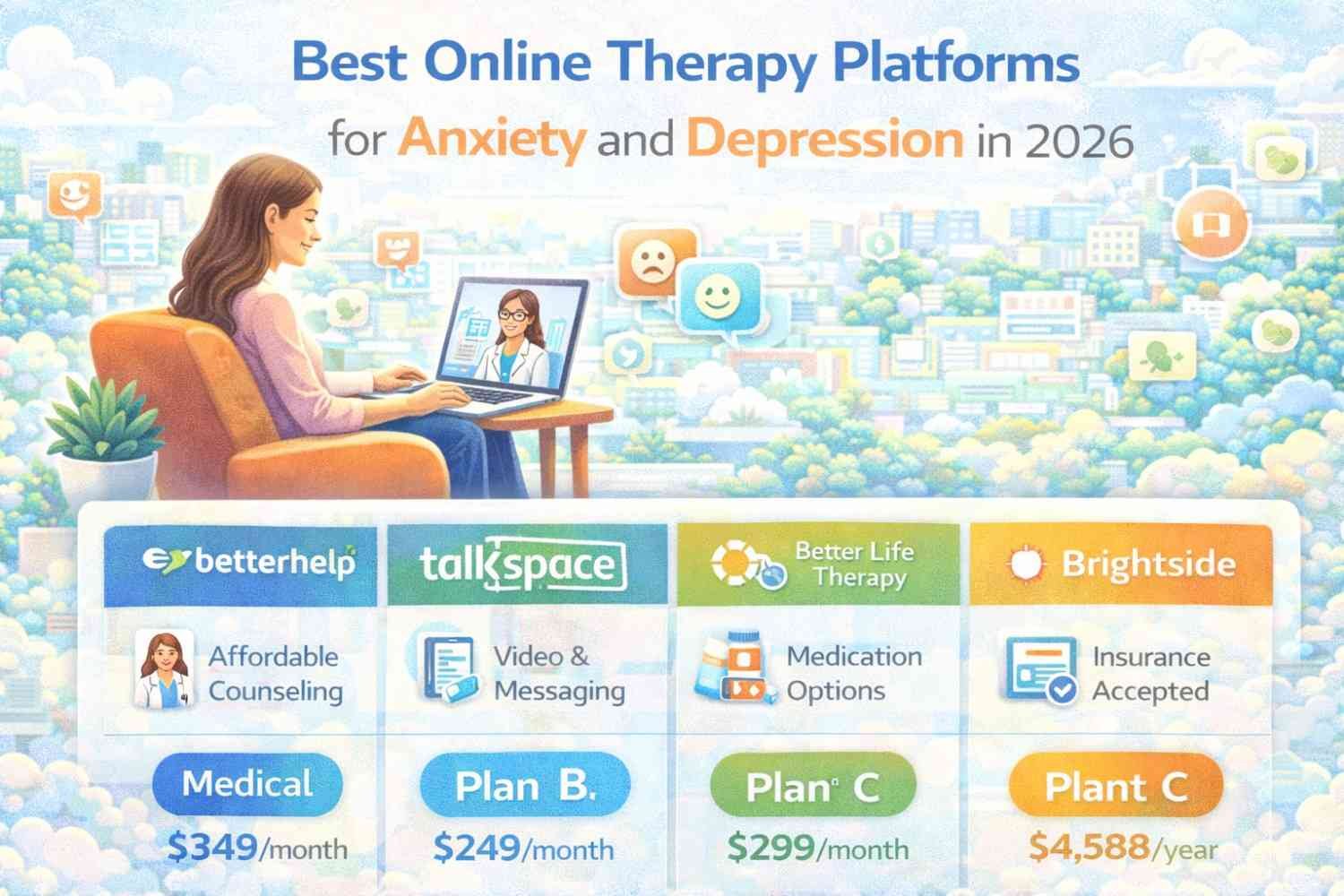 Best Online Therapy Platforms for Anxiety and Depression in 2026